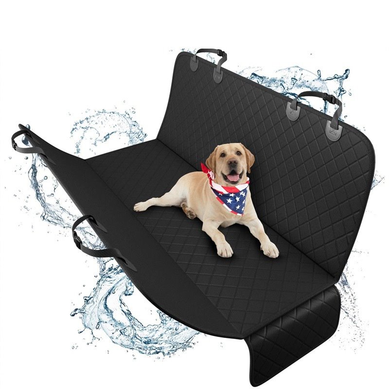 Creative and Simple Oxford Fabric Folding Black Pet Car Rear Seat Cushion