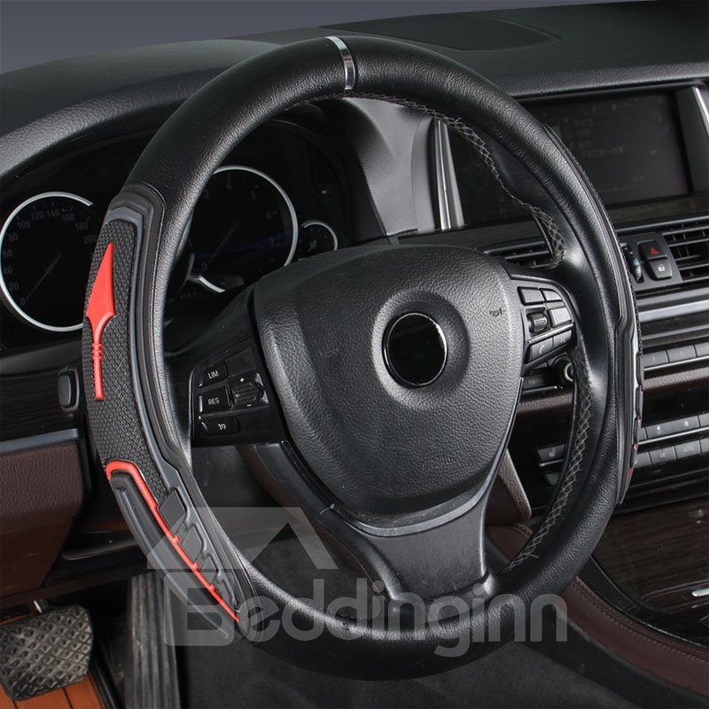 Hochwertiger Lederstoff, verschleißfest, schmutzabweisend und rutschfest, geeignet für 98 % der Lenkradbezüge von Autos 