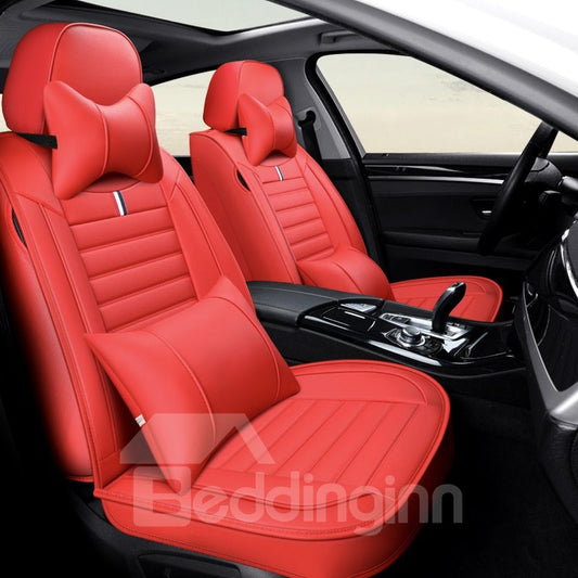 5 Seater Universal Seat Cover for All Seasons High Quality Leather Material Wear-resistant Dirt-resistant and Durable with Two Headrests and Two Waist Rests If You Can¡¯t Find Your Own Car Model Please Note Your Car Model When Placing An Order