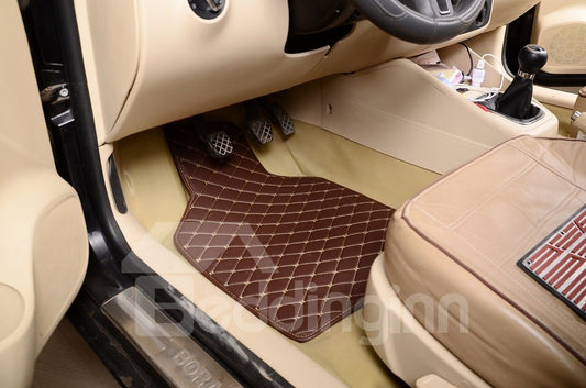 Estera del piso del coche del ajuste personalizado impermeable material del PVC del modelo llano