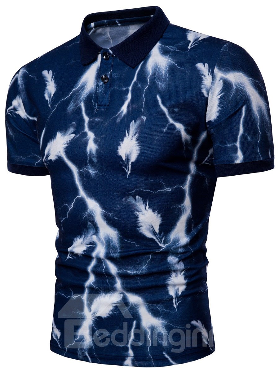 Polo Cotton Men Short Sleeve 3D T-Shirt