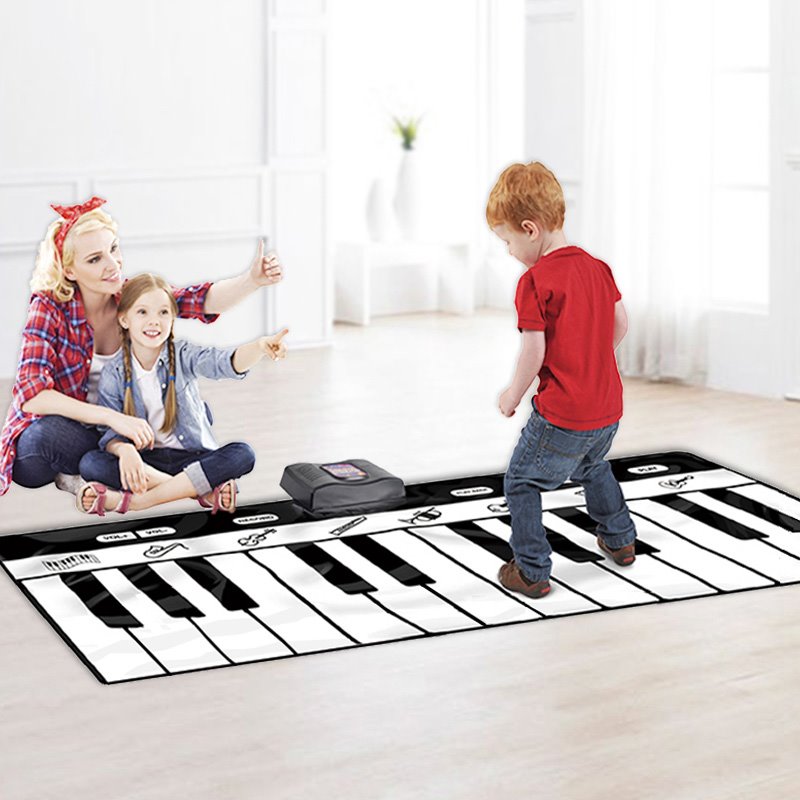 Tapete para Piano de piso, tapete para teclado Musical para niños pequeños y niños de 11 a 12 años, instrumentos musicales de juguete