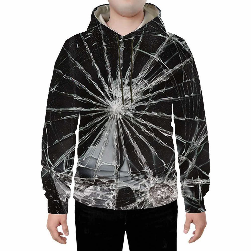 Langarm 3D Schwarz Kreative Hoodie Sweatshirts Jogginghose Trainingsanzüge Streetwear Sets Casual Druck Frühling Herbst Winter männer Outfit