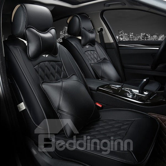 Fundas de asiento de coche universales con diseño de patrón de diamantes de estilo empresarial 