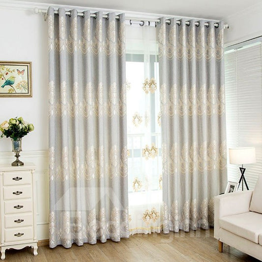 Grey Blackout Curtains with Classy Silky Soft Chenille 2 Panel Set 84 Inches Wide and 84 Inches Long Noise Reducing Privacy Protection and Energy Efficiency