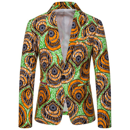 Moda Casual Chaquetas de Traje para Hombre Verde Un botón Solapa con Muesca Abrigos de Vestir Slim Fit Blazer de Ocio Adecuado para Fiesta Festival Diario 