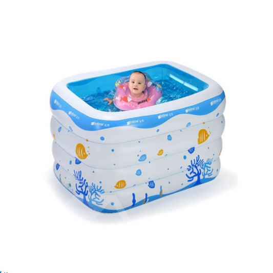 39*26*11in Portable Inflatable Rectangular PVC White SPA Bathtub