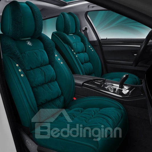 Warm Plush Car Seat Covers Full Set Universal Fit Seat Covers Car Interior Accessories Suitable for Most Cars