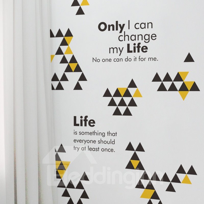 Simple Style Triangle and Inspiration Words Design Wall Stickers