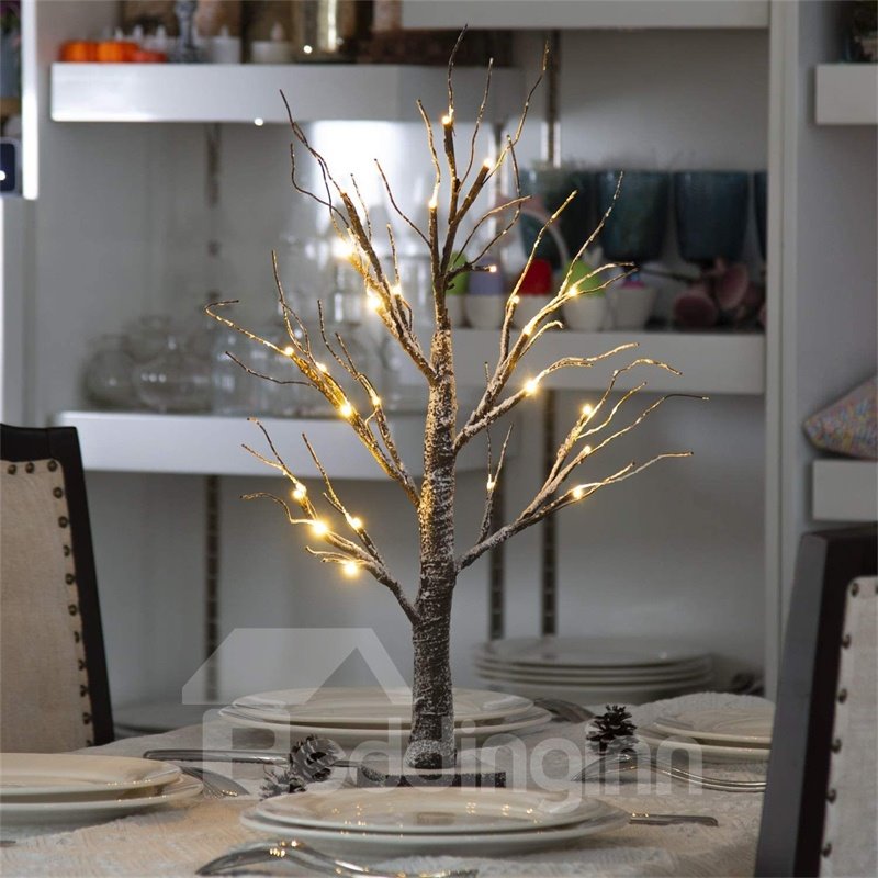 Árbol de abedul iluminado, funciona con pilas y alimentación USB, lámpara de árbol de mesa, luces de árbol de abedul bonsái con LED blanco cálido para decoración de bodas, festivales y fiestas en casa