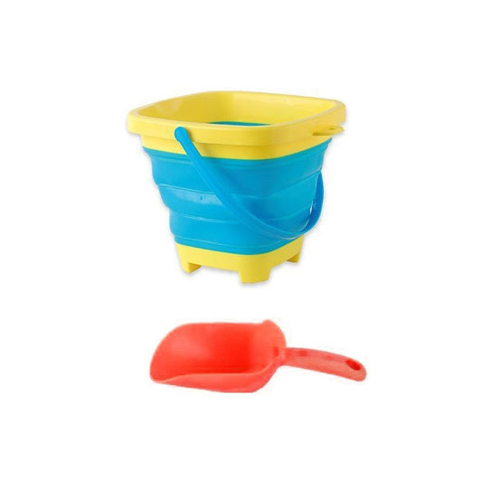 Cubo plegable de plástico suave, juguetes para niños, cubo portátil, juguetes de playa de verano, cubo telescópico multifuncional 