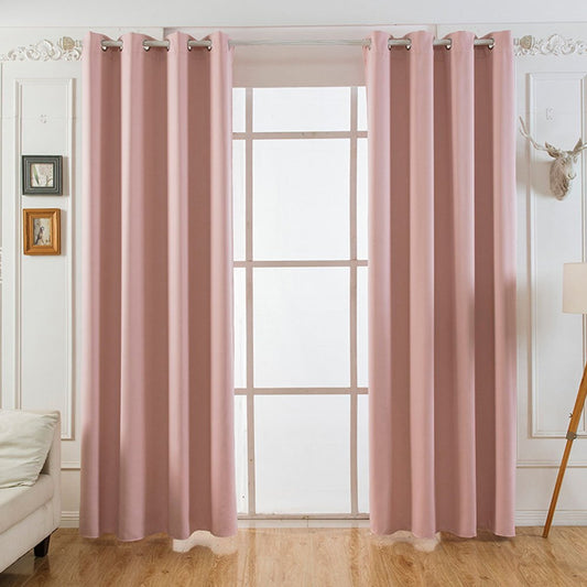 Cortinas opacas simples y lisas de color rosa moderno para sala de estar, dormitorio, cortina personalizada, 2 paneles, decoración, sin pelusas, sin decoloración, sin forro, aislamiento térmico, protección solar 