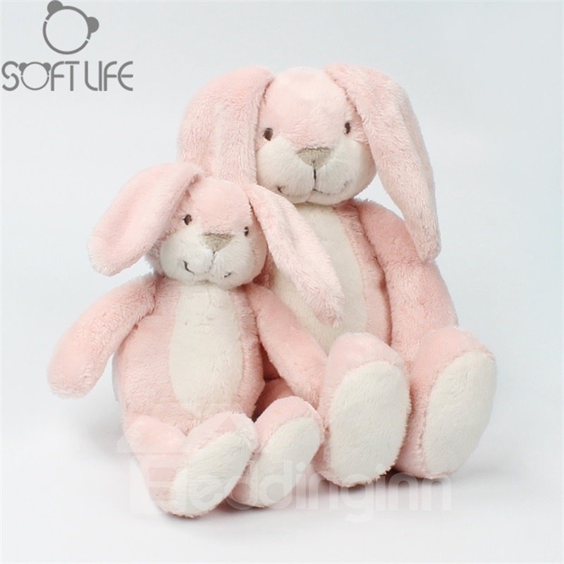 Precioso sueño de bebé de felpa suave rosa de conejo de orejas largas/juguete de almohada reconfortante