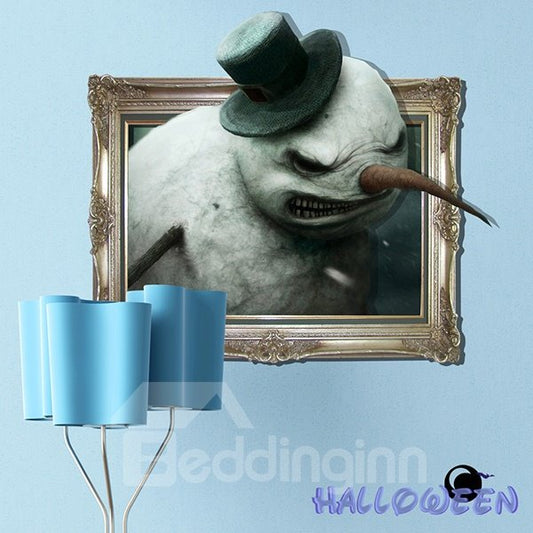 Halloween Fierce-Looking Monster in Top Hat 3D Wall Sticker