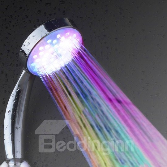 Grifo de cabezal de ducha de mano autoluminoso colorido LED 