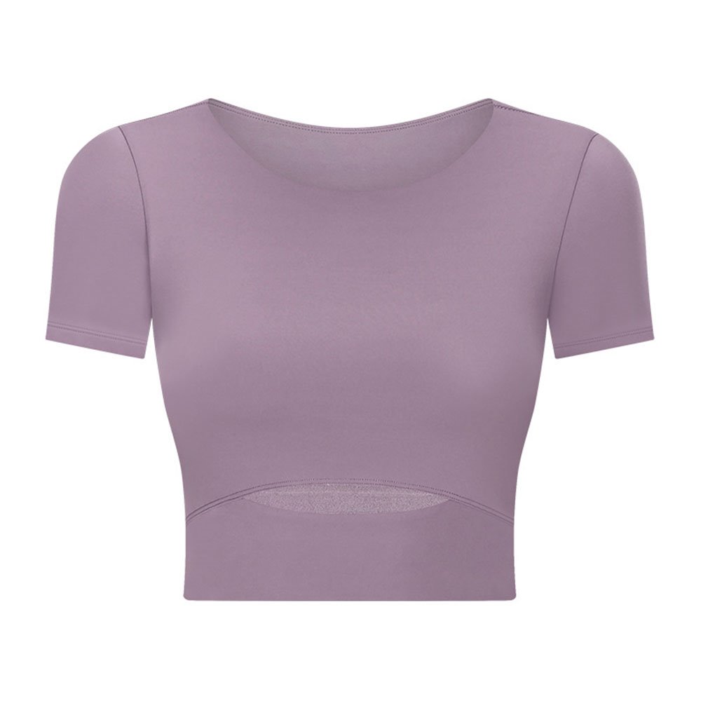 Tops de entrenamiento recortados para mujer, tops de entrenamiento de gimnasio fluidos, camisetas de yoga atléticas, camisetas de baile 