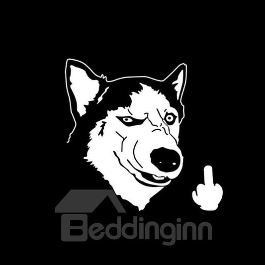 Etiquetas engomadas del coche del animal doméstico del Husky arrogante del estilo de la historieta