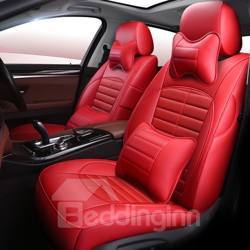 Luxury Plain Pattern Modern Style Leather Custom Car Seat Cover