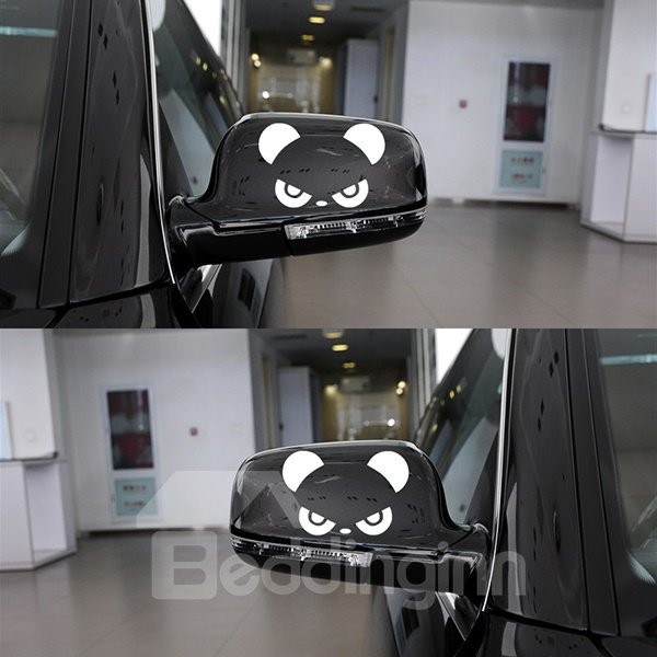 Der niedliche Angry Pandas Auto-Rückspiegelaufkleber