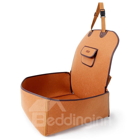 Retro Pure Color Dual-use Pet Car Mattress ?