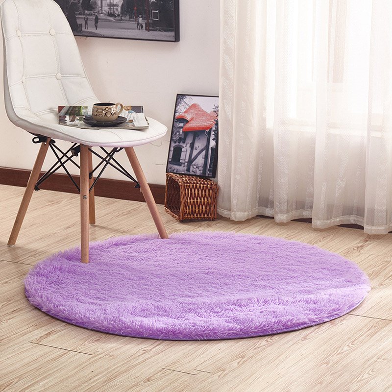 Fluffy Shaggy Large Rugs Anti-Slip Round Soft Carpet Mat Floor Living Room Bedroom Rug