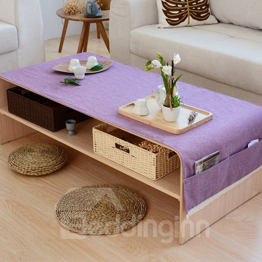 Rectangle Blending Home Use Plain Pattern Multifunction Table Cloth