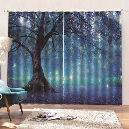 3D Digital Scenery Print Blackout Ready Made Curtains For Living Room Bedroom