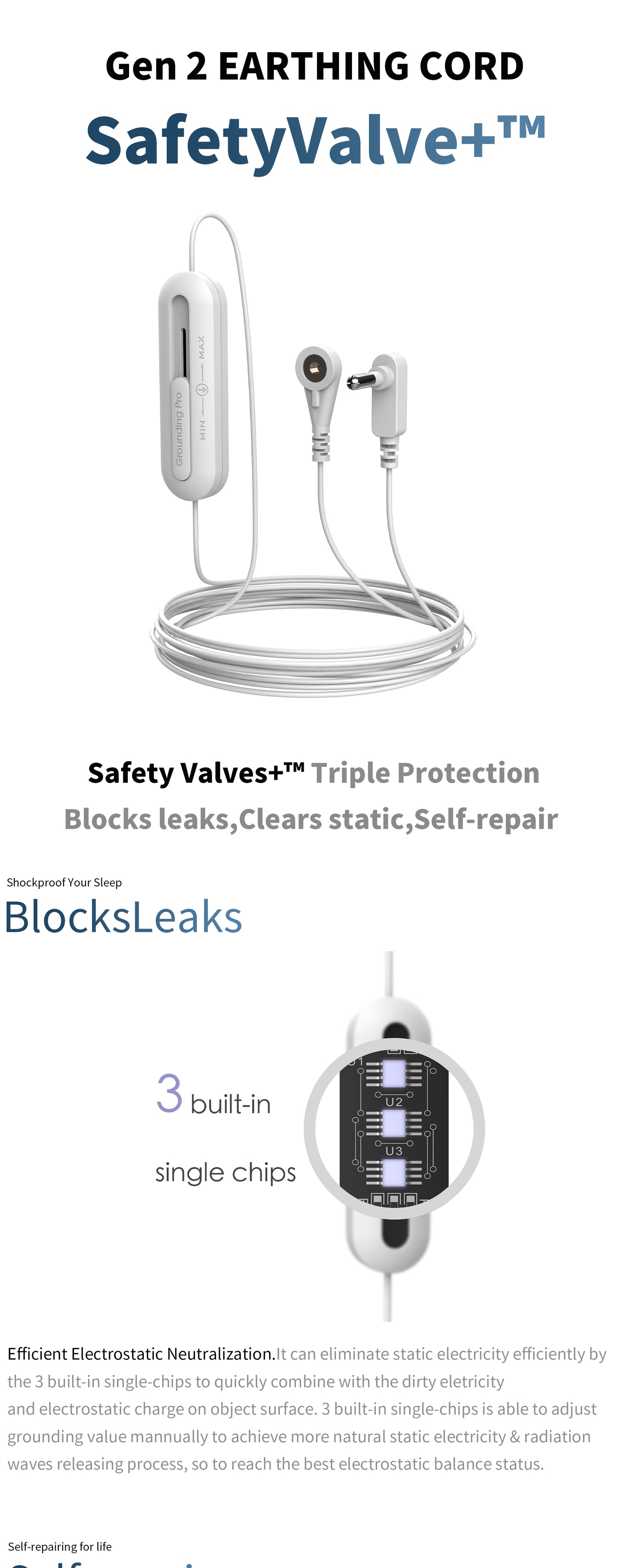 Grounding Fitted Sheet, 400 TC Cotton Conductive Sheet with Silver Fiber, Antimicrobial Healthy Bedding Set