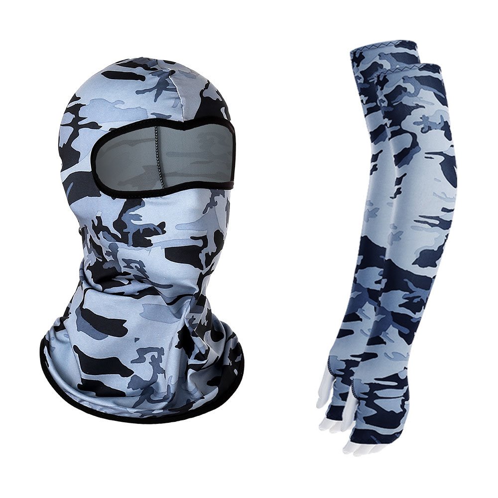 UV-Sonnenschutz, kühlende Armstulpen, Gesichtsbedeckung, Bandana-Set, Halsmanschette, Schal, Eisseide, kühlende Ärmel zum Abdecken von Armtätowierungen für Damen und Herren, Sommerzubehör für Outdoor-Aktivitäten 