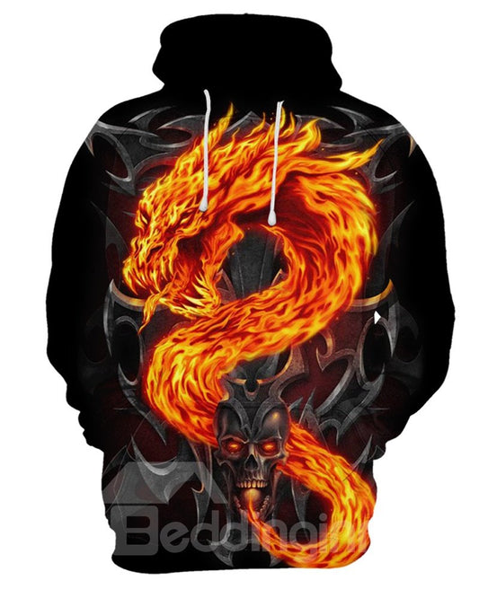 Halloween Casual Style Vivid Color Athletic Loose Model 3D Painted Hoodie
