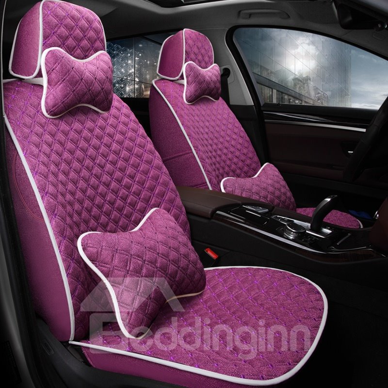 Los mini cojines del material del lino de la comodidad extrema diseñan cubiertas de asiento de coche aptas para requisitos particulares 