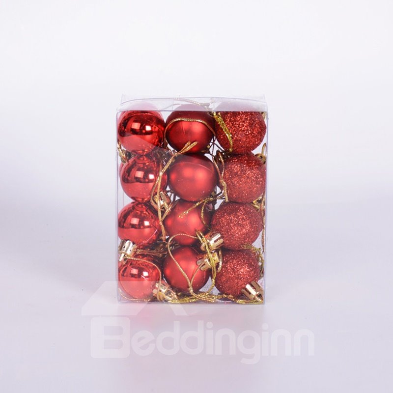 24 Pack 1.2'' Plastic Christmas Decorative Ball