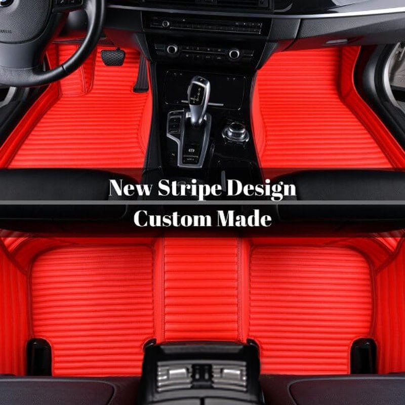 Custom Car Floor Mats High Quality Leather Moisture-Proof Skid Resistance Waterproof Wear-Resisting Most Models Are Suitable If You Do Not Find Your Car Please Note In The Shopping Cart