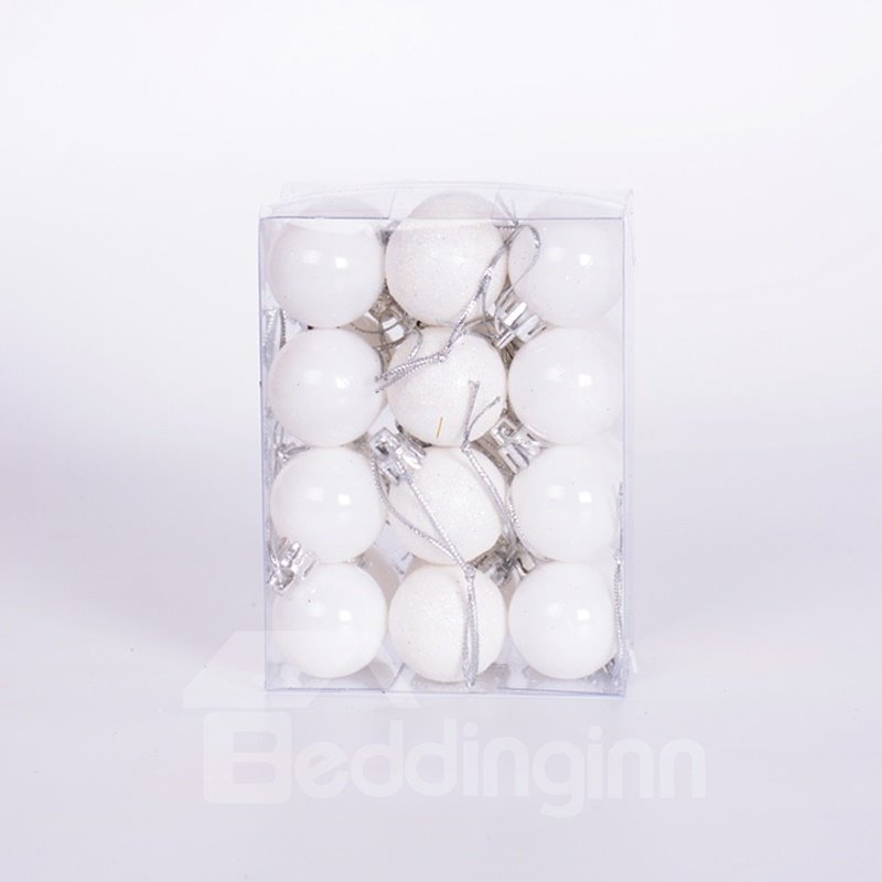 24 Pack 1.2'' Plastic Christmas Decorative Ball