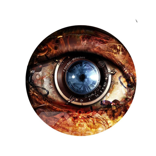 3D Mechanical Eyes Pattern Removable Mouse Pad Desk Stickers