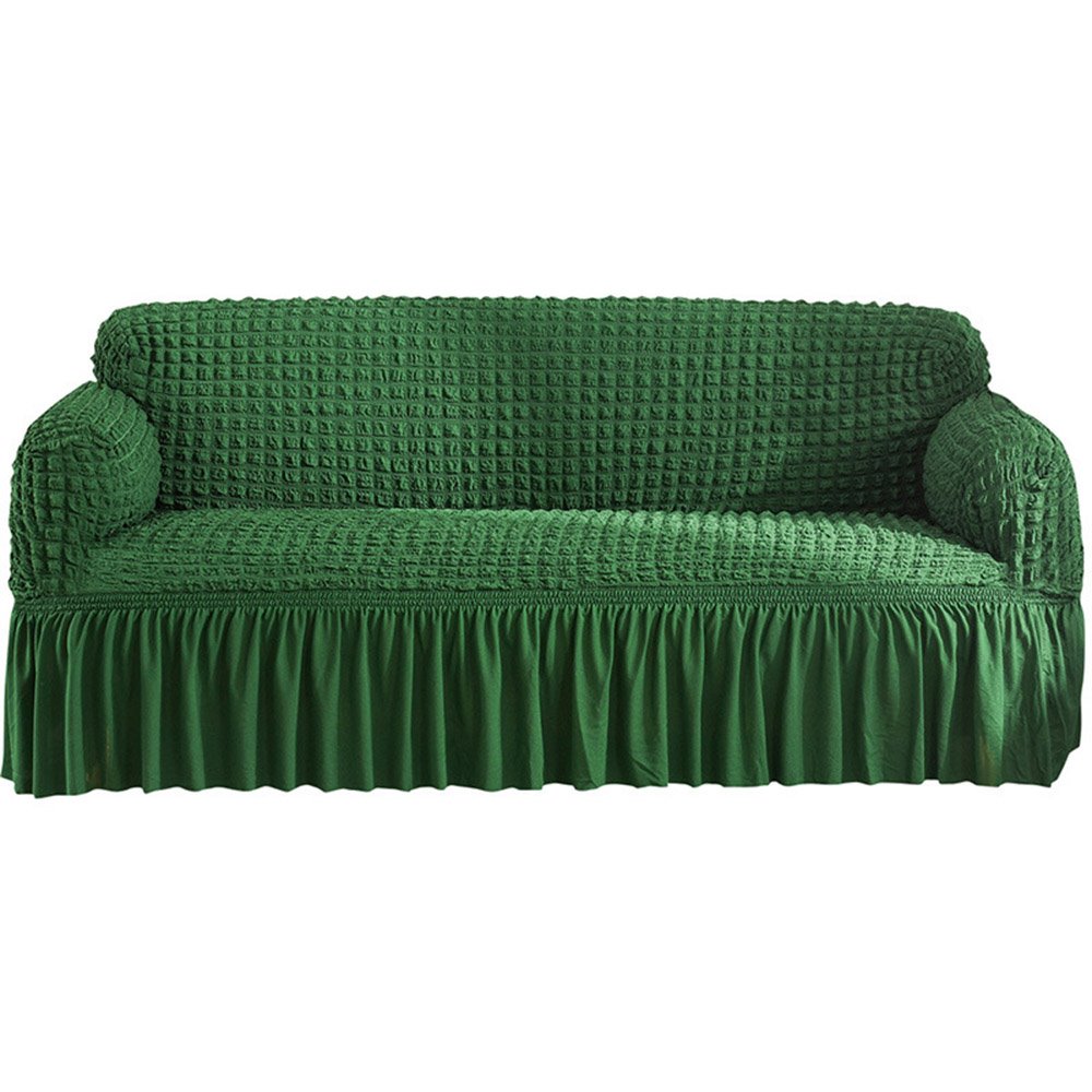 Seersucker-Sofa-Schonbezug mit Rock, universeller Stretch-Sofa-Couch-Schonbezug, einfach zu montierender Sofa-Stuhl-Möbelschutz 