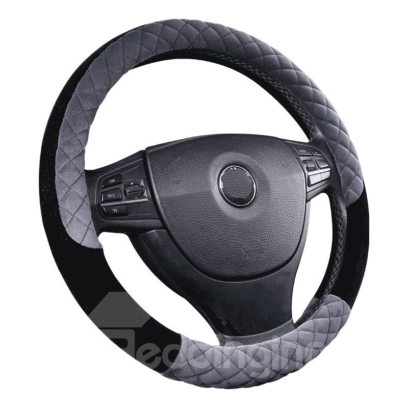 Suede Sense Of Touch Stereo Clipping Steering Wheel Cover