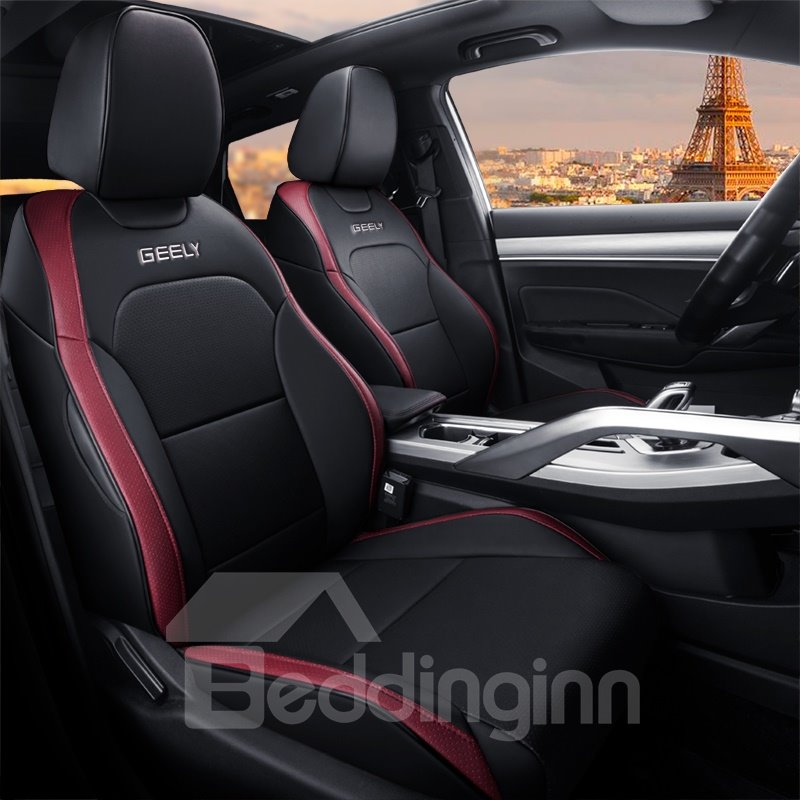 Color Block Modern Style PU Leather Custom Car Seat Cover