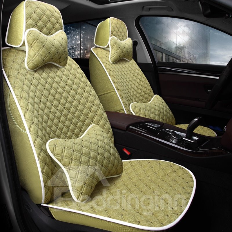 Extrem komfortabler Flachs-Material-Mini-Kissen-Design, maßgeschneiderte Autositzbezüge 
