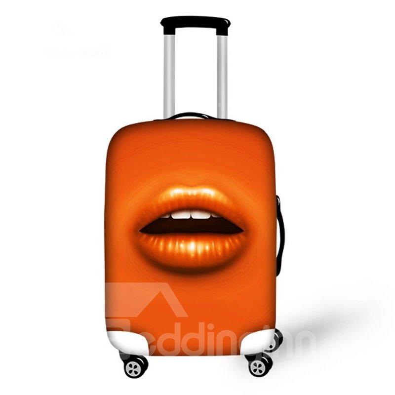Funda protectora para equipaje pintada en 3D, opción multicolor con patrón de labios a la moda
