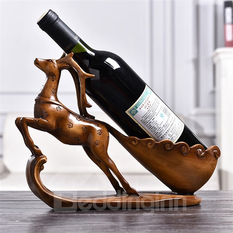 Sika Racks Sika Deer Creative Wine Rack Resin Desktop Decoration – beddinginn_main