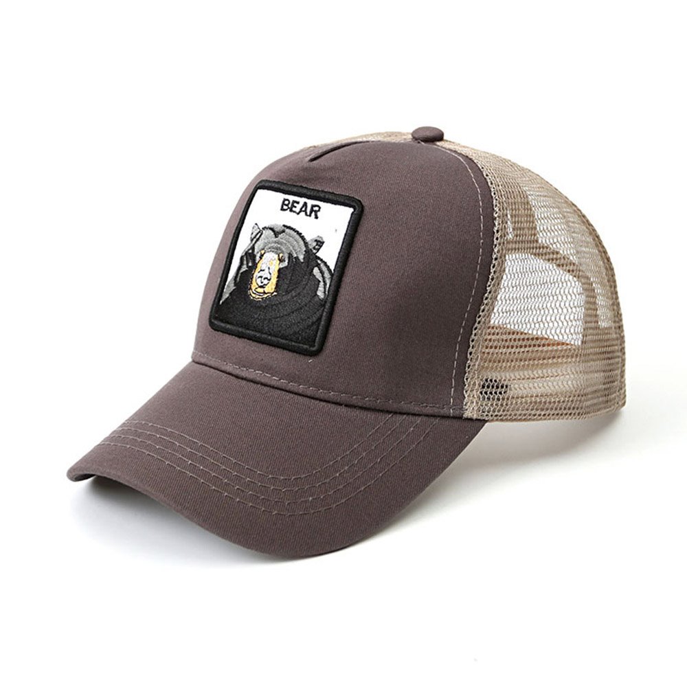 Stickerei-Tier-Baseballmütze, Netzmütze, Mütze, LKW-Fahrermütze, atmungsaktiv, Sonnenschutz, UV- und Strahlenschutz 