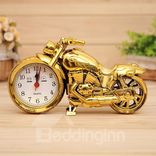 Reloj despertador de motocicleta de estilo retro de lujo, único, llamativo, exquisito, deportivo, regalo único para amantes del motor, niños 
