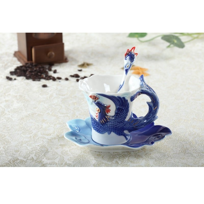 Creative and Modern Style Phoenix Design Gorgeous Ceramics Coffee Cup