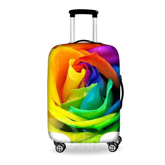 Funda para equipaje pintada en 3D con bonito patrón de rosas multicolores 
