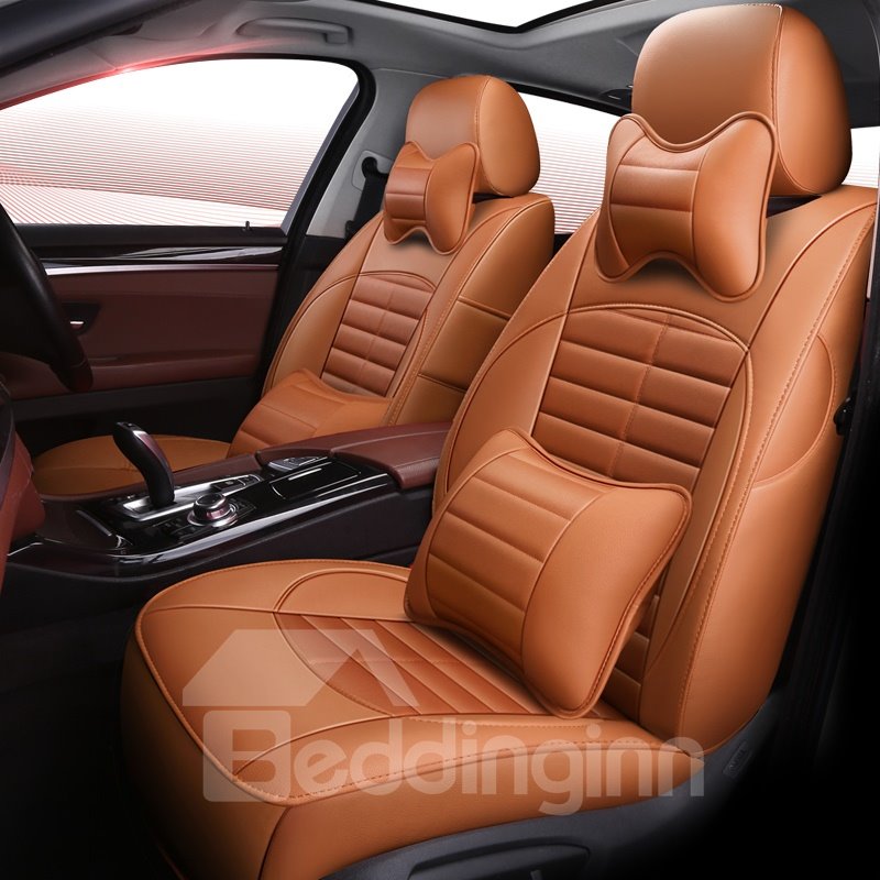 Luxury Plain Pattern Modern Style Leather Custom Car Seat Cover