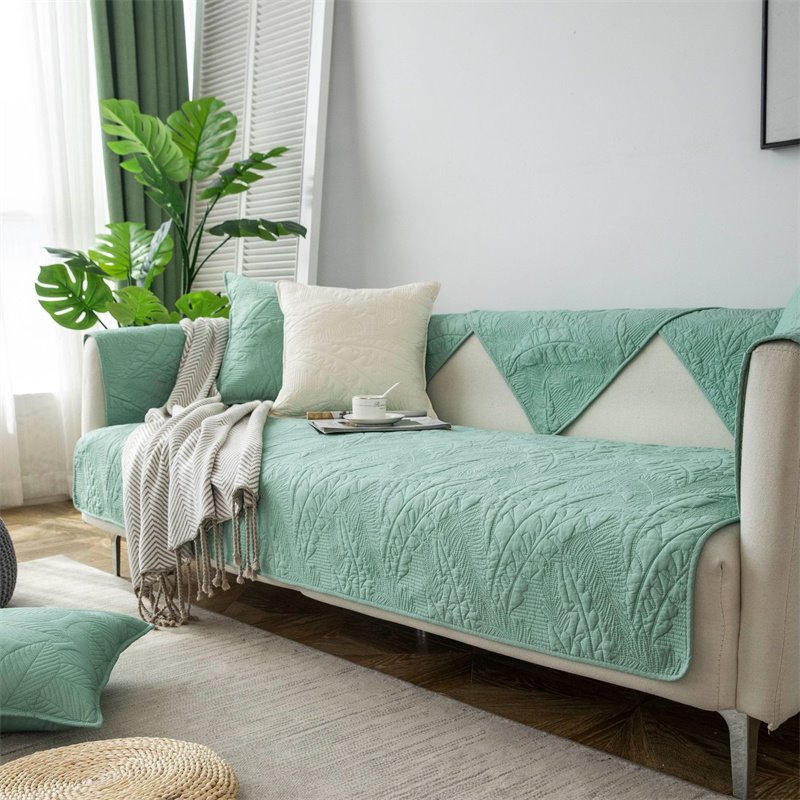 Cojín de sofá de tela de algodón, cojín para las cuatro estaciones, antideslizante, funda de sofá Universal de algodón moderna y Simple