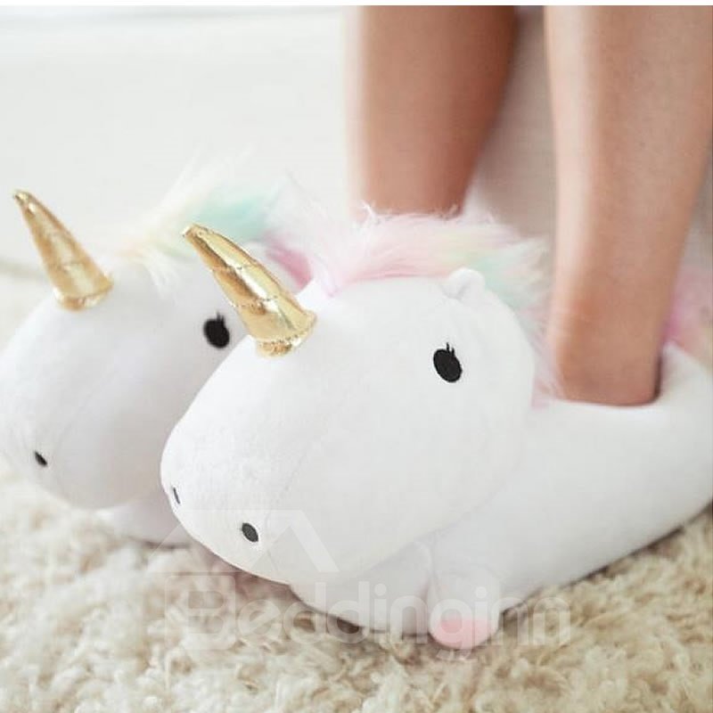 Superweicher und warmer Winter-Slipper im Einhorn-Design