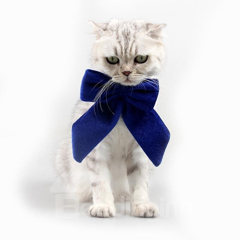 Retro Gentleman Pet Show Bow Tie Holiday Flannel Big Bow
