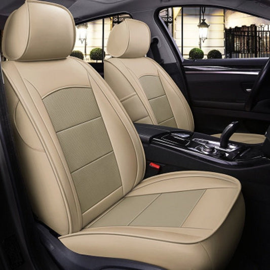 Simple Style Real Leather Color Block Design Wearproof£¦Breathable Custom Fit Seat Cover